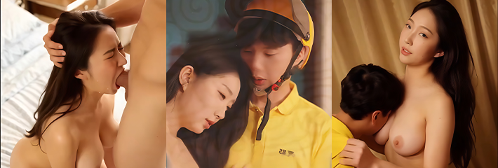 AI成人短剧《妻绿偷控夜》第4-6集 外卖小哥偷情人妻 老公亲手下春药强制高潮