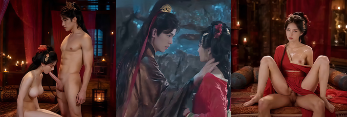 AI成人短剧《皇宫梦令章皇后》第5-6集 柔贵人萤火虫引诱皇帝 侍寝晋升后宫争宠