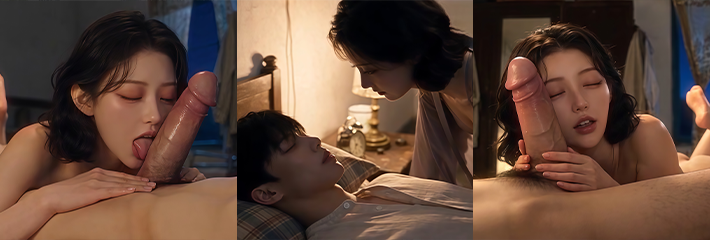 AI成人短剧《除膜慰道》第5集 母子禁忌交合补阳气 在叶道长指引下达到高潮